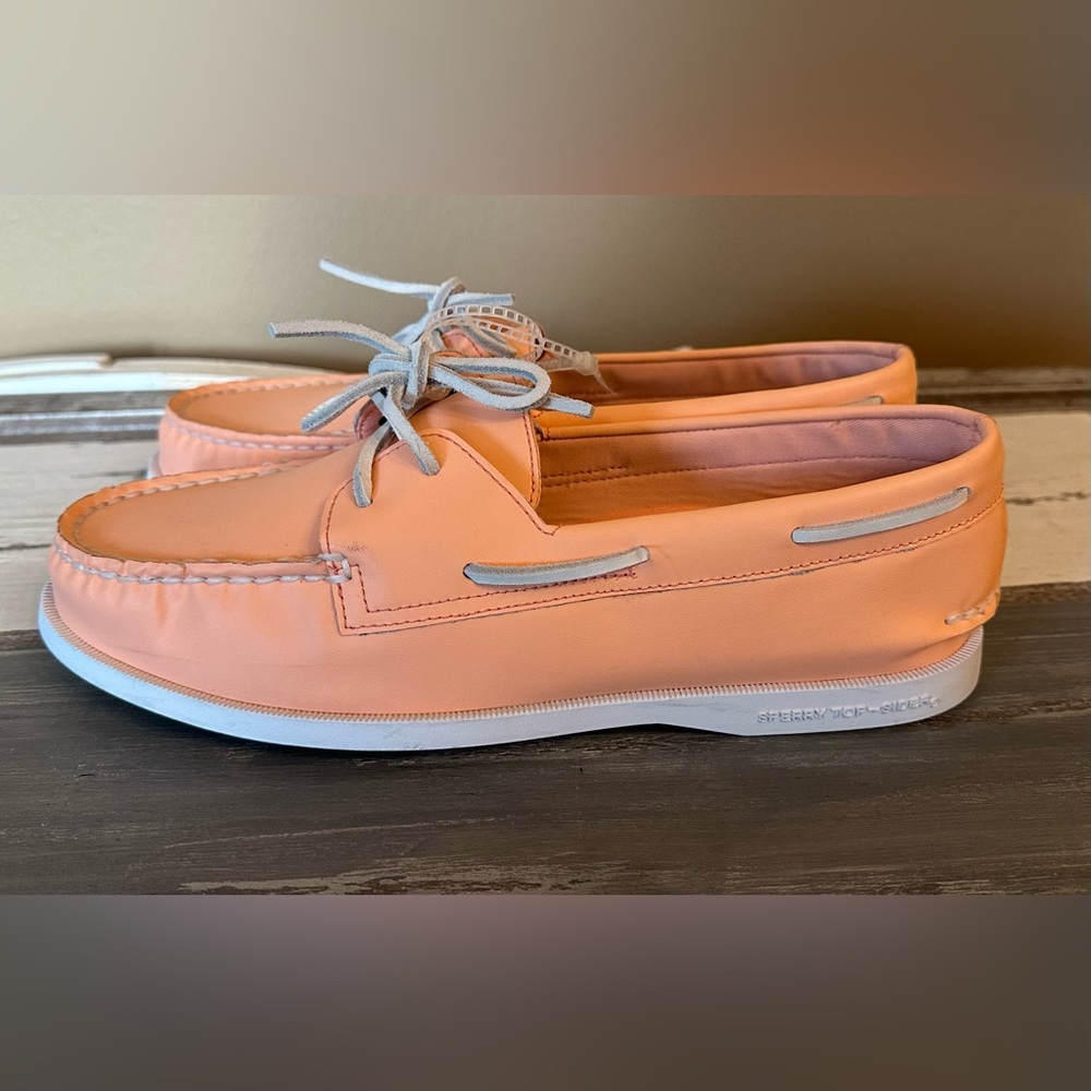 NWOT Sperry Women's Original SeaCycled Boat Shoes‎ 9.5 Peach STS87542